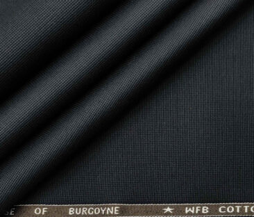 Burgoyne Men's Cotton Structured 1.50 Meter Unstitched Trouser Fabric (Dark Navy Blue)