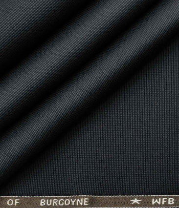 Burgoyne Men's Cotton Structured 1.50 Meter Unstitched Trouser Fabric (Dark Navy Blue)