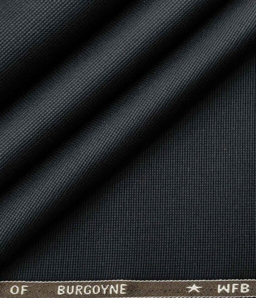 Burgoyne Men's Cotton Structured 1.50 Meter Unstitched Trouser Fabric (Dark Navy Blue)