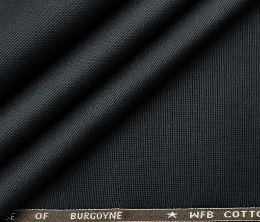 Burgoyne Men's Cotton Structured 1.50 Meter Unstitched Trouser Fabric (Dark Navy Blue)