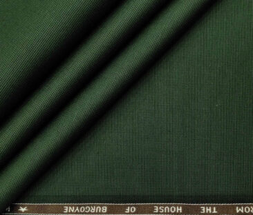 Burgoyne Men's Cotton Structured 1.50 Meter Unstitched Trouser Fabric (Dark Pine Green )