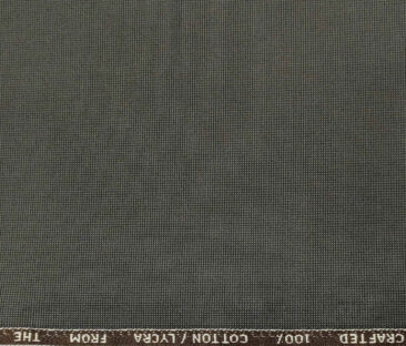 Burgoyne Men's Cotton Structured 1.50 Meter Unstitched Trouser Fabric (Grey)