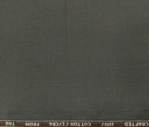 Burgoyne Men's Cotton Structured 1.50 Meter Unstitched Trouser Fabric (Grey)