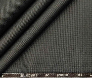 Burgoyne Men's Cotton Structured 1.50 Meter Unstitched Trouser Fabric (Grey)