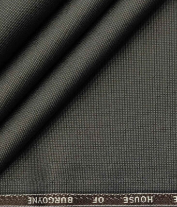Burgoyne Men's Cotton Structured 1.50 Meter Unstitched Trouser Fabric (Grey)