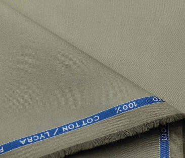 Burgoyne Men's Cotton Solids 1.50 Meter Unstitched Trouser Fabric (Light Sage Green)