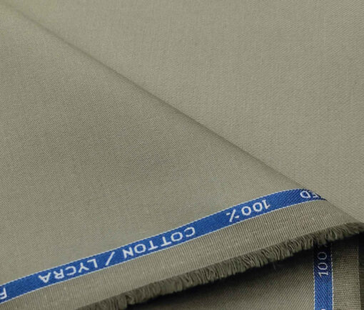 Burgoyne Men's Cotton Solids 1.50 Meter Unstitched Trouser Fabric (Light Sage Green)