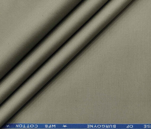 Burgoyne Men's Cotton Solids 1.50 Meter Unstitched Trouser Fabric (Light Sage Green)