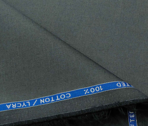 Burgoyne Men's Cotton Solids 1.50 Meter Unstitched Trouser Fabric (Pebble Grey)