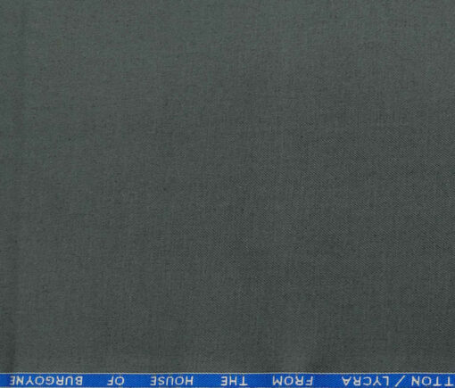 Burgoyne Men's Cotton Solids 1.50 Meter Unstitched Trouser Fabric (Pebble Grey)