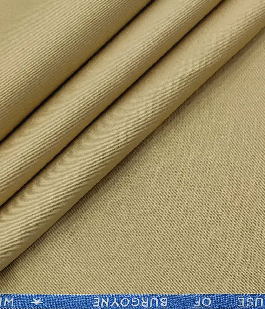 Burgoyne Men's Cotton Solids 1.50 Meter Unstitched Trouser Fabric (Sand Beige)