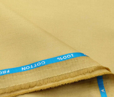 Burgoyne Men's Cotton Solids 1.50 Meter Unstitched Trouser Fabric (Biscotti Beige)