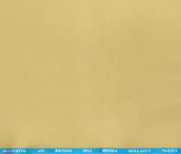 Burgoyne Men's Cotton Solids 1.50 Meter Unstitched Trouser Fabric (Biscotti Beige)
