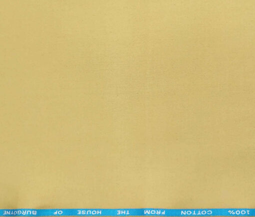Burgoyne Men's Cotton Solids 1.50 Meter Unstitched Trouser Fabric (Biscotti Beige)