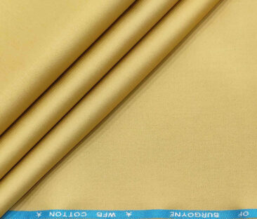 Burgoyne Men's Cotton Solids 1.50 Meter Unstitched Trouser Fabric (Biscotti Beige)