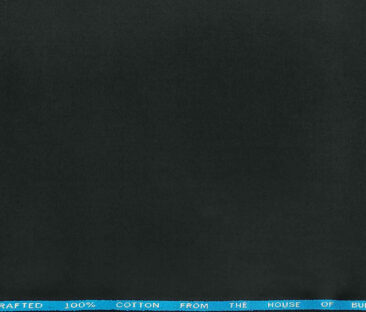 Burgoyne Men's Cotton Solids 1.50 Meter Unstitched Trouser Fabric (Black)