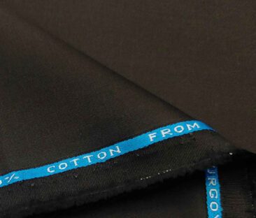 Burgoyne Men's Cotton Solids 1.50 Meter Unstitched Trouser Fabric (Dark Brown)