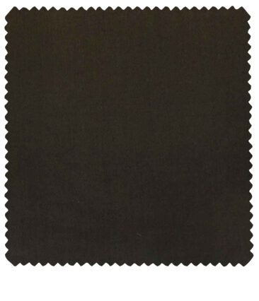 Burgoyne Men's Cotton Solids 1.50 Meter Unstitched Trouser Fabric (Dark Brown)