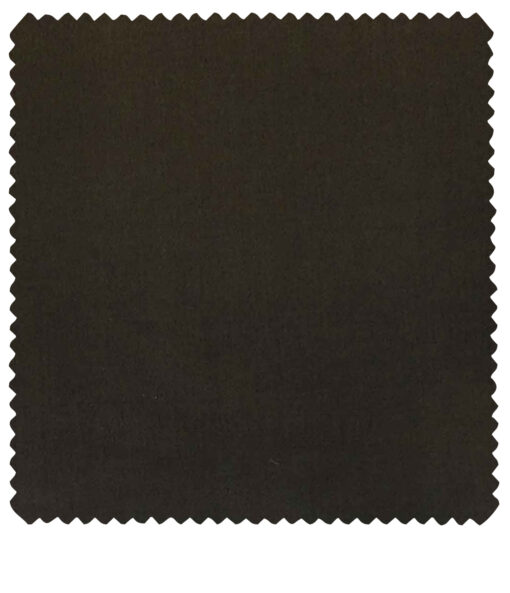Burgoyne Men's Cotton Solids 1.50 Meter Unstitched Trouser Fabric (Dark Brown)