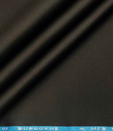 Burgoyne Men's Cotton Solids 1.50 Meter Unstitched Trouser Fabric (Dark Brown)