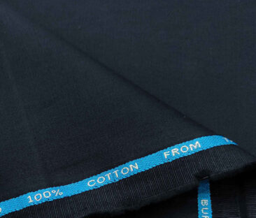 Burgoyne Men's Cotton Solids 1.50 Meter Unstitched Trouser Fabric (Dark Navy Blue)