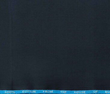 Burgoyne Men's Cotton Solids 1.50 Meter Unstitched Trouser Fabric (Dark Navy Blue)