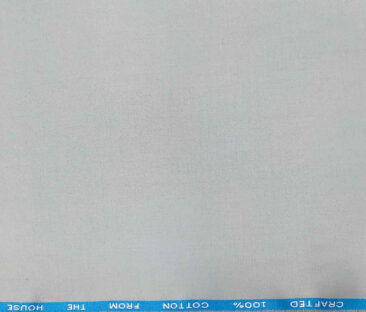 Burgoyne Men's Cotton Solids 1.50 Meter Unstitched Trouser Fabric (Light Grey )