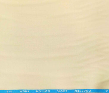 Burgoyne Men's Cotton Solids 1.50 Meter Unstitched Trouser Fabric (Tan Beige )