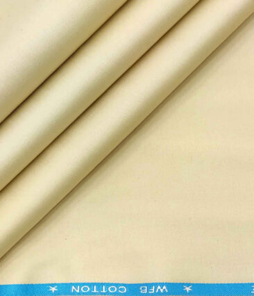 Burgoyne Men's Cotton Solids 1.50 Meter Unstitched Trouser Fabric (Tan Beige )