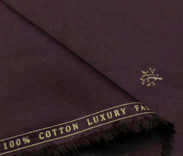 Donzito Men's Cotton Printed 2.25 Meter Unstitched Shirting Fabric (Dark Purple)
