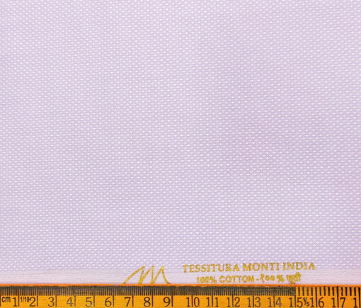 Tessitura Monti Men's Giza Cotton Structured 2 Meter Unstitched Shirting Fabric (Light Purple)
