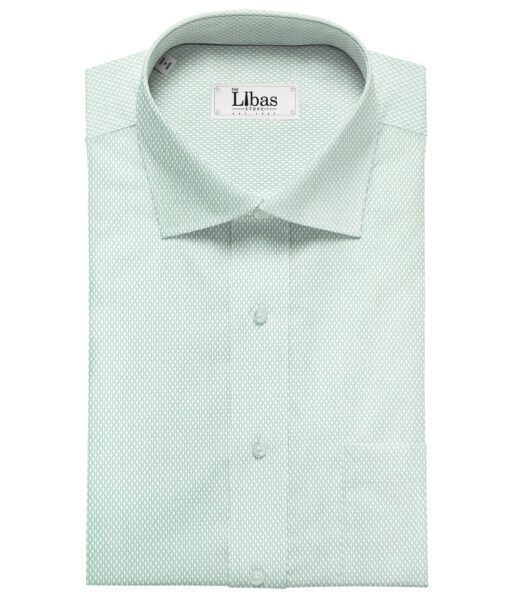 Tessitura Monti Men's Giza Cotton Structured 2 Meter Unstitched Shirting Fabric (Mint Green)