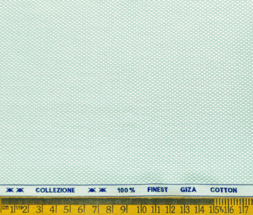 Tessitura Monti Men's Giza Cotton Structured 2 Meter Unstitched Shirting Fabric (Mint Green)