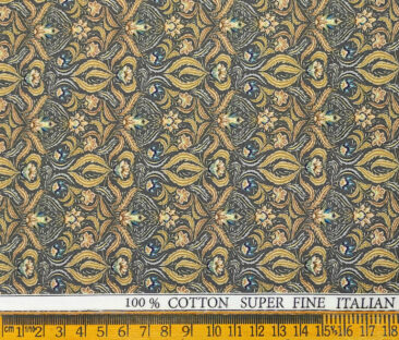 PEE GEE Men's Cotton Printed 2.25 Meter Unstitched Shirting Fabric (Multicolor)