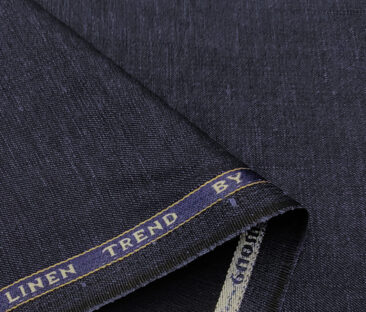 Raymond Men's Linen Solids 1.50 Meter Unstitched Trouser Fabric (Dark purple)