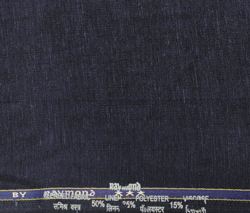 Raymond Men's Linen Solids 1.50 Meter Unstitched Trouser Fabric (Dark purple)