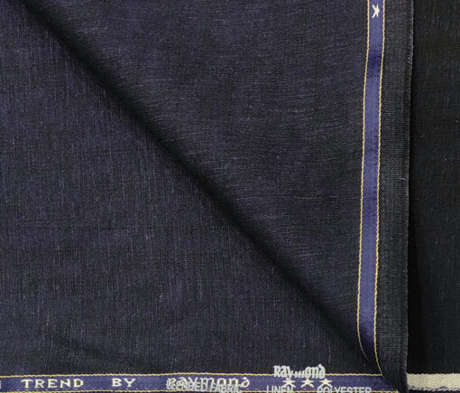 Raymond Men's Linen Solids 1.50 Meter Unstitched Trouser Fabric (Dark purple)
