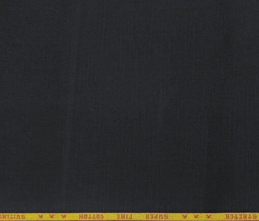 Raymond Men's Cotton Solids 1.50 Meter Unstitched Trouser Fabric (Dark Navy Blue )
