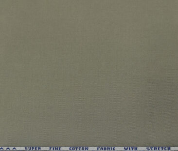 Raymond Men's Cotton Solids 1.50 Meter Unstitched Trouser Fabric (Greenish Grey)