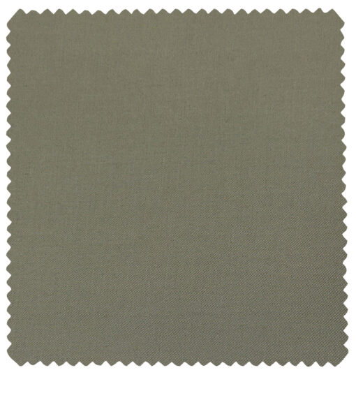 Raymond Men's Cotton Solids 1.50 Meter Unstitched Trouser Fabric (Greenish Grey)