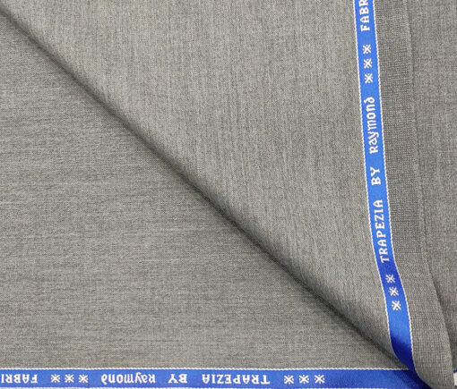 Raymond Men's Wool Solids 3.75 Meter Unstitched Suiting Fabric (Light Worsted Grey)