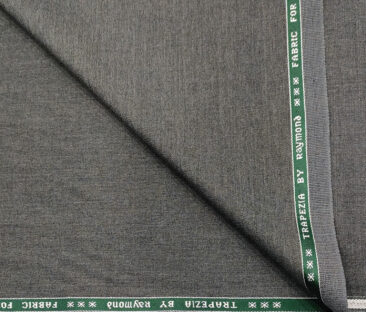 Raymond Men's Wool Solids 3.75 Meter Unstitched Suiting Fabric (Worsted Grey)