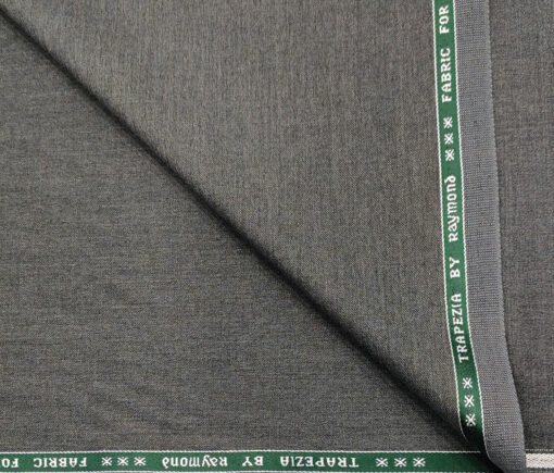 Raymond Men's Wool Solids 3.75 Meter Unstitched Suiting Fabric (Worsted Grey)