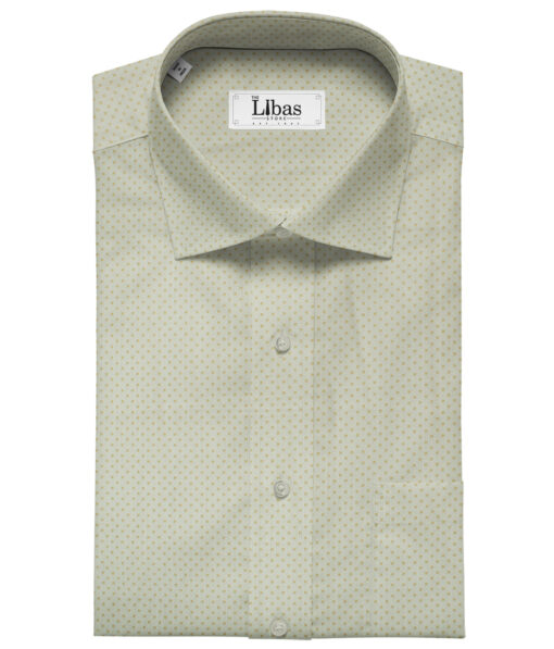 Birla Century Men's Giza Cotton Structured Unstitched Shirting Fabric (ButterMilk Beige)