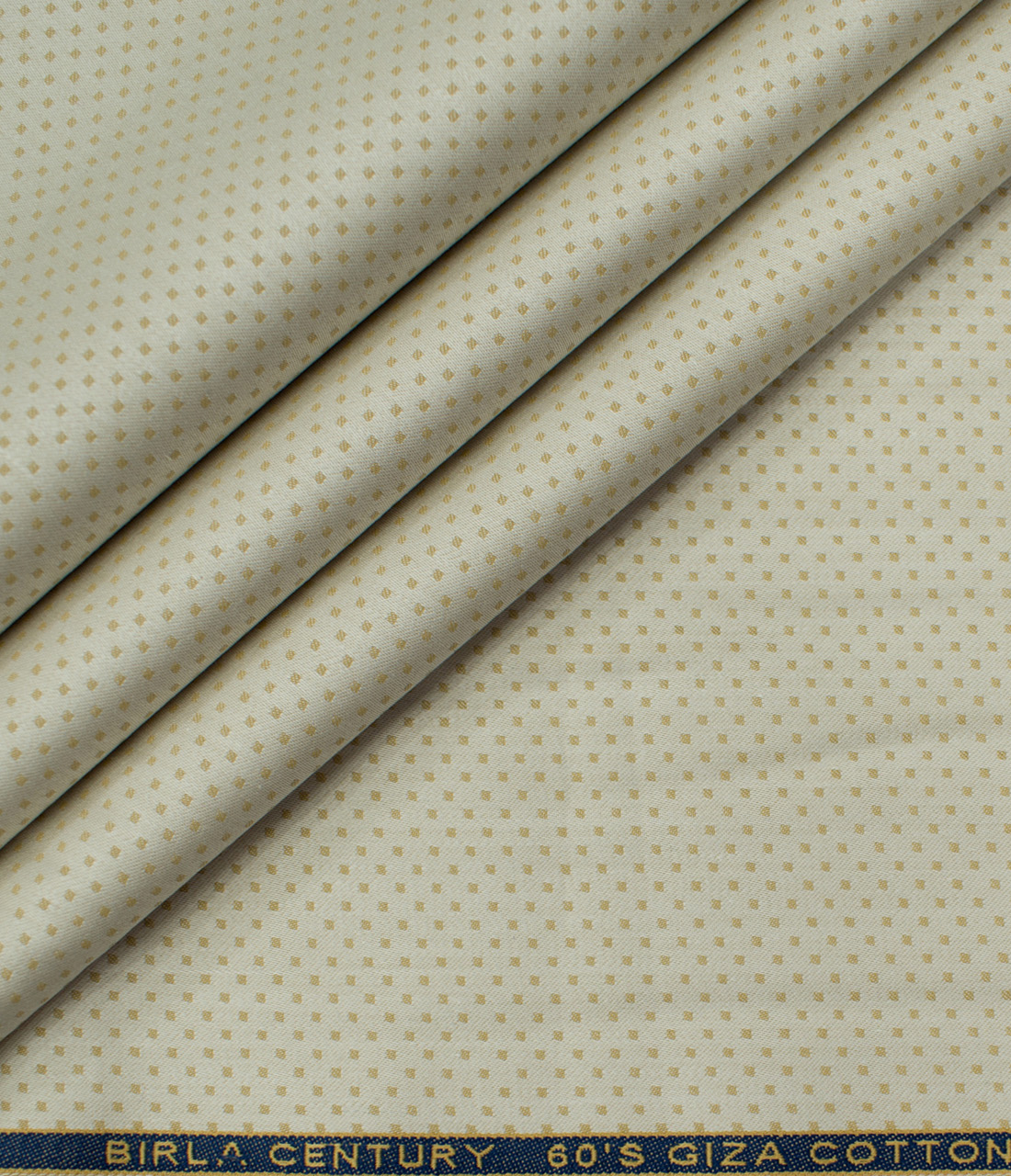 Birla Century Men's Giza Cotton Structured Unstitched Shirting Fabric (ButterMilk Beige)