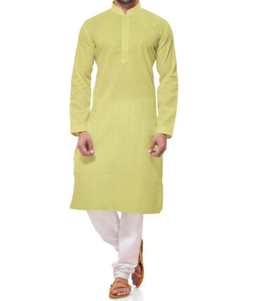 Cadini Men's Cotton Linen Solids 2.25 Meter Unstitched Shirting Fabric (Daffodil Yellow)