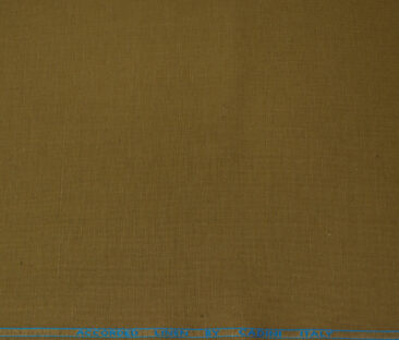 Cadini Men's Cotton Linen Solids 2.25 Meter Unstitched Shirting Fabric (Dark Peanut Brown )