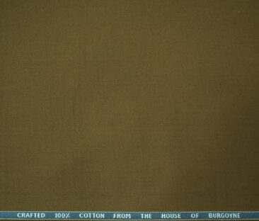 Burgoyne Men's Cotton Solids  Unstitched Trouser Fabric (Coffee Brown)