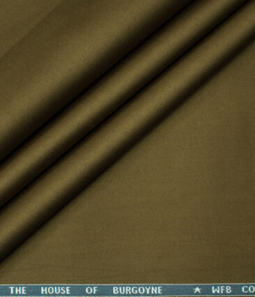 Burgoyne Men's Cotton Solids  Unstitched Trouser Fabric (Coffee Brown)