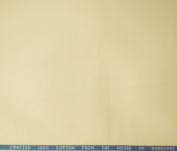 Burgoyne Men's Cotton Solids  Unstitched Trouser Fabric (Eggnog Beige)